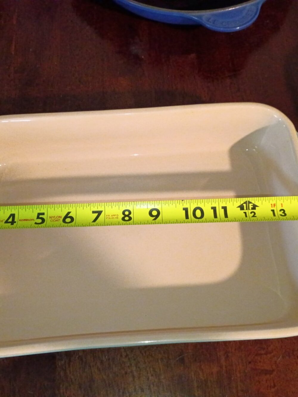 Le Creuset Turquoise Caribbean Stoneware Rectangular Baker Casserole Dish 13x9 - Picture 4 of 4